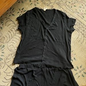 Pact XL black pajamas organic